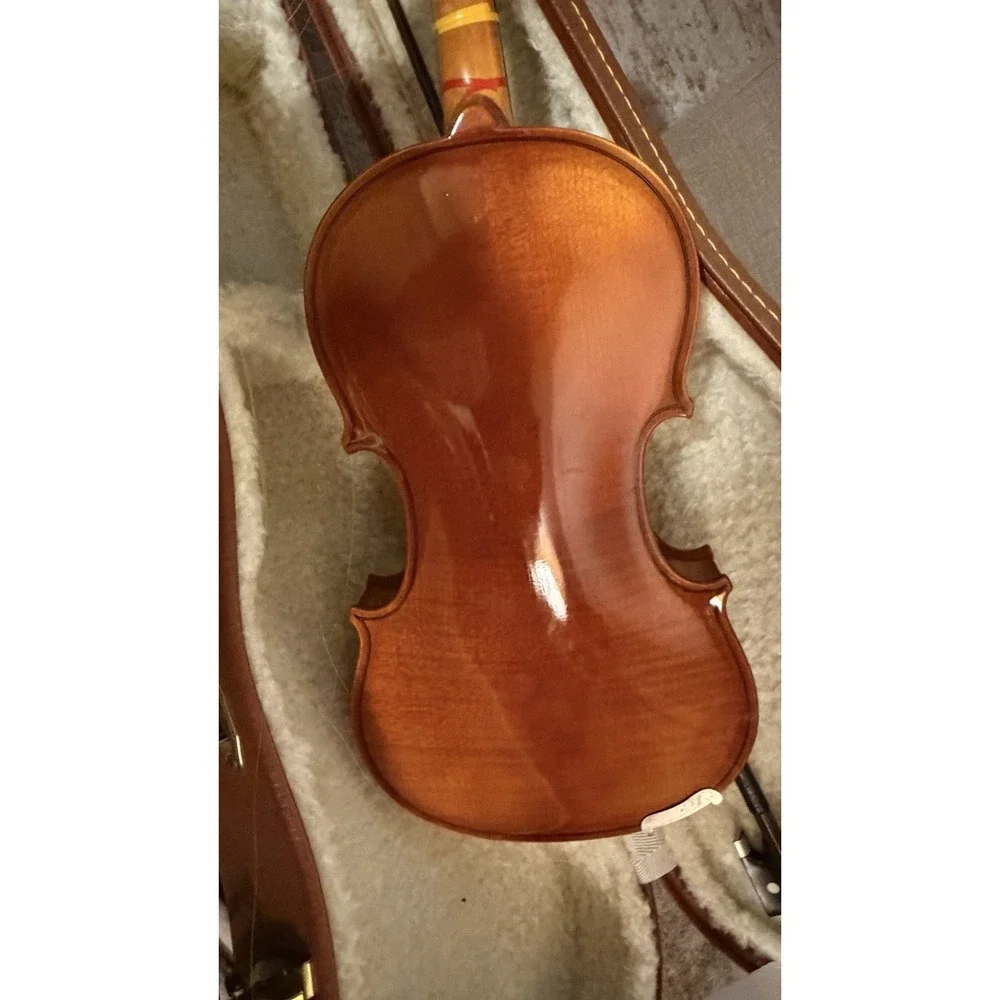 Josef Lidl 4/4 Violin Vintage Made In Luby Czechoslovakia With Case And Bow